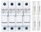 Jadeshay PV Sicherung, Solar Sicherungen DC1000V Solar PV Sicherungshalter Hutschiene RT18-32X 1P Sicherung 10x38mm (4 x Sicherungshalter ohne Licht + 4 x 15A Sicherung)