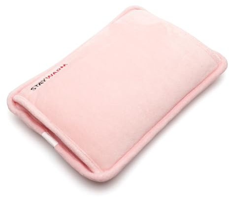 StayWarm Rechargeable Electric Fleece Hot Water Bottle, Bed/Hand Warmer/Heat Pad, 5 Hours use, Soothing, Relaxing Targeted Heat Therapy - Pink - F2881PK
