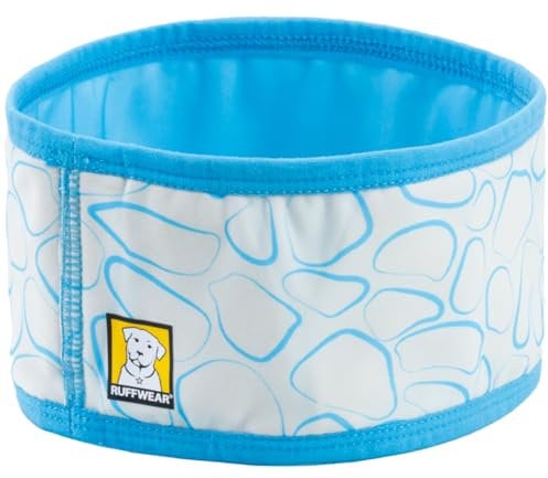 RUFFWEAR Swamp Cooler Neck Gaiter for Dogs, SPF 50+ Washable Reversible Everyday Cooling Dogwear Accessory, Re-Usable Instant Cool Down Device for Hot Weather, Biolumin Blue (XX-Small)
