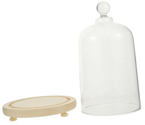 Alipis Ewige Glocke Glas Lebensmittel Abdeckung Mit Basis Für Kuchen Display Konservierte Glocke Glas Abdeckung