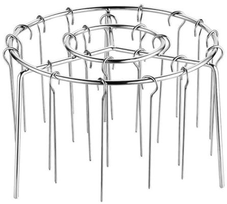 Verticale 24 spiedini friggitrice ad aria in acciaio inox 304 grill speciale barbecue rotondo, forno domestico, spiedini da cucina