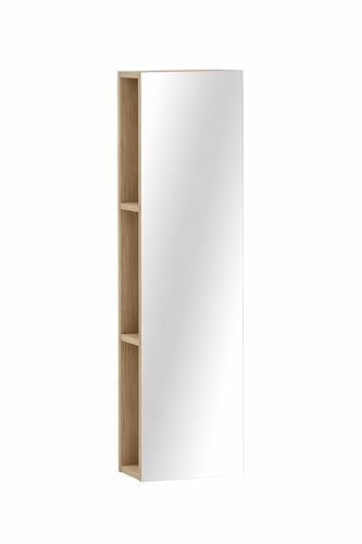 Schildmeyer Spiegelregal Piazza 160870, Eiche hell Dekor, 30 x 19,6 x 110,6 cm