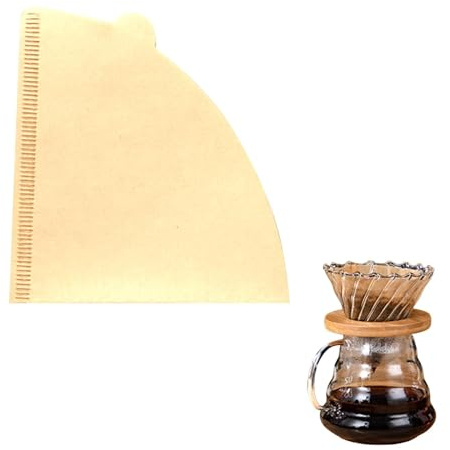 100PCS Coffee Filter, Disposable Unbleached Cone Filter Papers Size 01 for Dripper & Pour Over Coffee Maker, 1-2 Cups