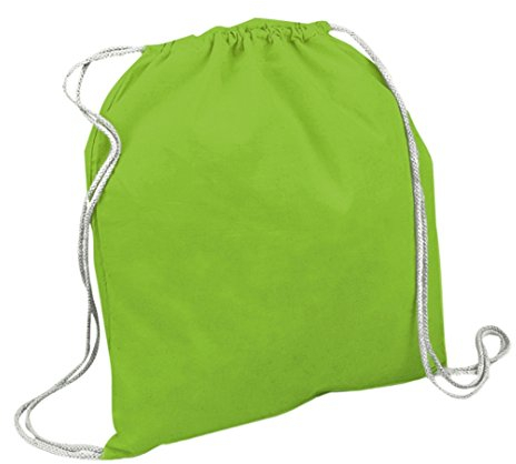 sin4sey 10er Set Baumwollbeutel Turnbeutel Baumwollrucksack Sportbeutel (apfelgrün)