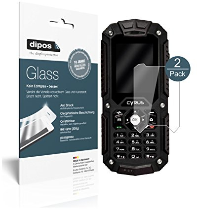 dipos I 2X Displayschutz klar kompatibel mit Cyrus CM6 Schutzfolie 9H Anti-Shock