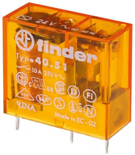 Relais für Leiterplatten finder 40.51.8.230.0000 230 V/AC 12 A, 1 Wechselrichter (RT) 1 Stück