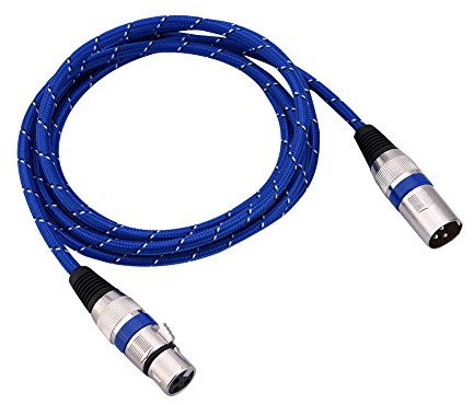 XLR Cables Male to Female 1/1.8/3/5/10/15/20m Micro Cable Lead Mini XLR 3Pin Audio Cable Balanced XLR/Mic Patch Cable For Amplifiers Microphones Mixer (1.8m)