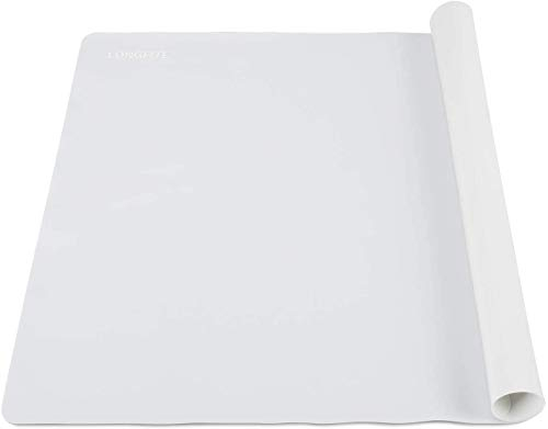 LONGFITE 24''x20'' (60x50cm) Tapetes de silicona extra grande para repostería, protector de encimera de mesa multiusos, manteles individuales antiadherentes, antideslizantes (Gris)