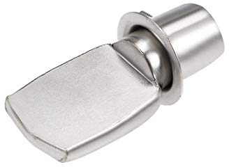 sourcing map 20 Stück Bodenträger Regal Stützstifte Vernickelte flache Löffelform 7x25mm mit Befestigungsmutter