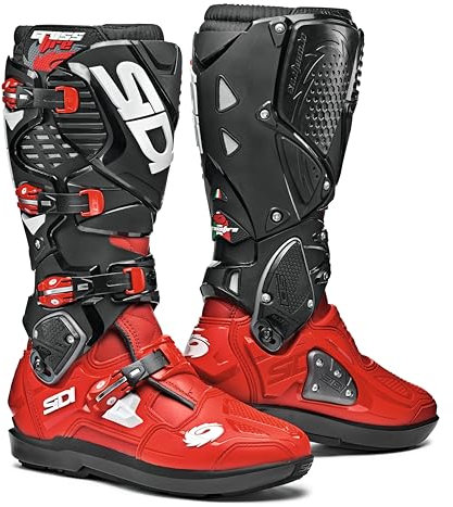 SIDI Crossfire 3 Srs 52380-44-236 Stivali Moto, Uomo, 44 EU, Rosso Nero