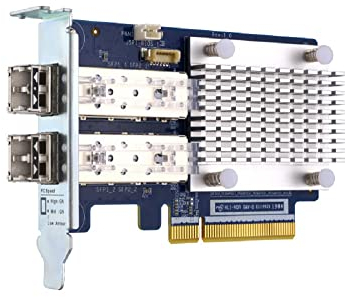Qnap QXP-16G2FC Hostbusadapter PCIe 3.0 x8 Low-Profile 16Gb Fibre Channel Gen 5 x 2 mit 2 x SFP+ Transceiver (TRX-16GFCSFP-SR)