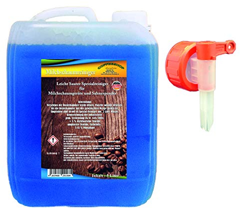 Coffeeshop Milchsystemreiniger für Milchaufschäumer & Milchsysteme - 5 Liter inkl. Ausgießer