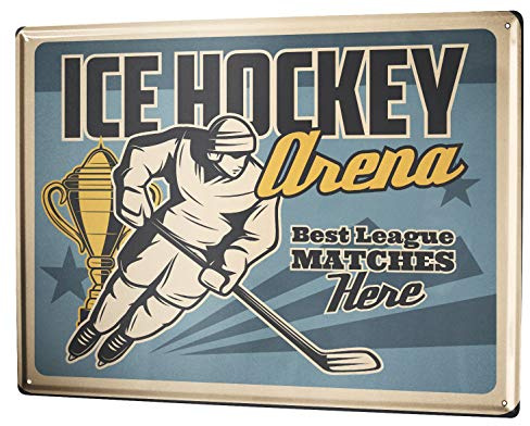 Blechschild Retro Eishockey