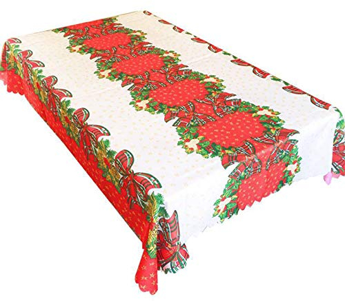 TheStriven Weihnachten Tischtuch Weihnachts Tischdecke Bogen Drucken Tischtuch Weihnachtsdekoration Weihnachten Fest Feier Weihnachtsmotiv Weihnachtstischdecke Mitteldecke Weihnachtsdeko 150 * 180 cm