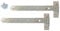 Gate Hinges Hook and Band 24 600mm Cranked Galvanised Heavy Duty - Sold in Pairs