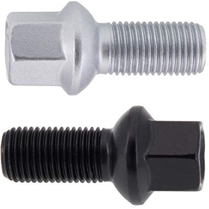 levando 20 Stück Radschrauben M14x1,5 37mm Schaftlänge Kugelbund R13 D = 26mm SW17 – Radbolzen-Set mit 20x Radschraube in OE Qualität, für Alufelgen & Reifenwechsel, Farbe Schwarz