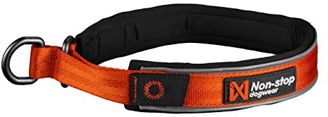 Non-stop dogwear Cruise Collar orange | Halsband mit Zugstopp - Das Bequeme., Größe:L