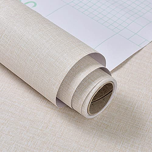 CYN Klebefolie Muster, PVC-Imitationstuch Selbstklebende Tapete wasserdichte Wand Lansia Tapete Dichte Platte Film-Creme Farben_60cm × 5m PVC Aufkleber für Küche Küchenschrank