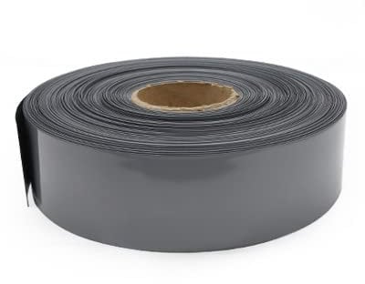 1M Width 280mm ~ 625mm 18650 Lithium Battery Heat Shrink Tube Wrap Cover Skin PVC Shrinkable Film Sleeves Insulation Sheath-Sliver Grey,Width 475mm