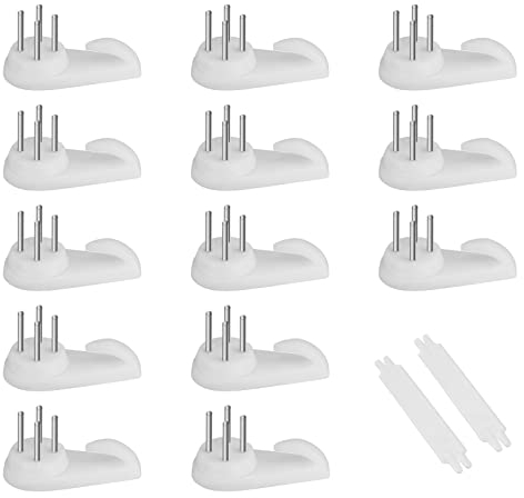 SAVITA 25pcs Concrete Wall Hooks, Invisible Nail Hangers No Damage Wall Picture Hangers Drywall Picture Hooks Non Trace Hanging Hooks Photo Frame Hangers (3cm, White)