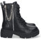 shoes&blues.es 68639-Botin de Tacon y Plataforma, para Mujer, con Cadena en Cana, Estampado Liso, Cierre de Cordones y Cremallera, Otono Invierno 2022. Talla 36 Negro
