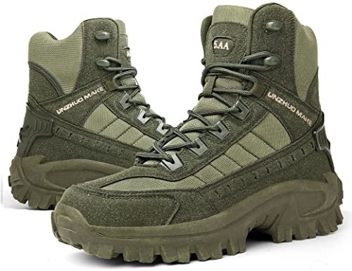 5.AA B2100 Herren Stiefel Leder Swat Boots mit Thinsulate Fütterung Grün 43EU