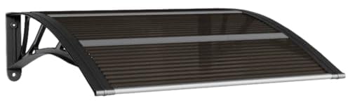 vidaXL Door Canopy, Black - Weather-Resistant Polycarbonate and ABS - Durable Aluminium Frame - Measures 80x80 cm - Easy Installation