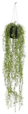 Künstliche grüne Mooskugel Hängepflanze 16 x 75 cm Deko-Pflanzen hängende Kunstpflanze