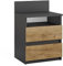 Vicco Nachttisch Monty, Nachtkommode, Anthrazit/Eiche, 39.6 x 59.1 cm