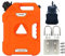 Tucool Racing 5L Portable Fuel Drum Canister Gasoline Container Reserve Plastic Petrol Tank Diesel Storage Can Fit for Motorcycle SUV ATV Cars Boat Offroad (5L Orange with Bracket 304SS)