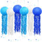 Papierlaterne Laterne Deko,6 Stück Quallen Papierlaternen Ozean Lampions Lampenschirm Meerjungfrau Geburtstag Deko,Ozean Thema Party Lieferungen für Kinder Thema Party (Blau)