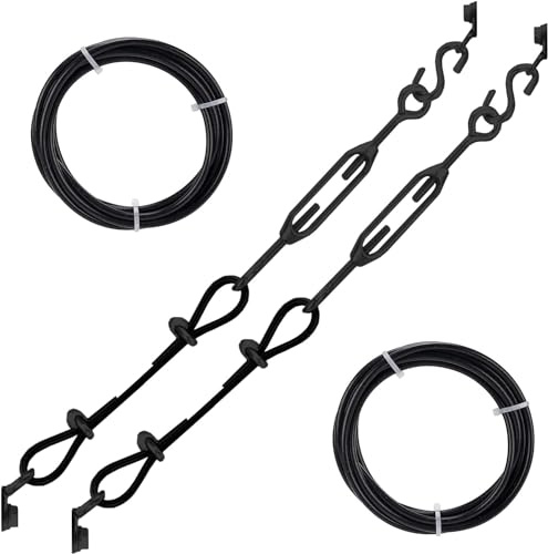 2 x langlebiges Anti-Aggate-Tor-Kits für Holzzaun-Tor, Stützkabel, Anti-Agging Zauntor-Kit Stahl, Holztür-Reparatur-Set für den Außenbereich