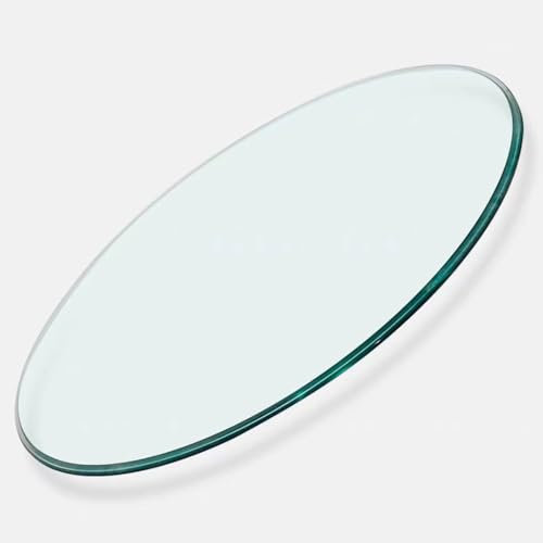 NILZA Tischplatte Aus Gehärtetem Transparent Glass, Tisch Glasplatte Ersatzteil 45CM 58CM 70CM 85CM, Glasplatte Für Couchtisch Esstisch (Size : 48cm/19in)