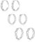 ALEXCRAFT Sterling Silver Hoop Earrings - Small Cartilage Huggie Hoop Earrings with Heart Twist Chain and Zircon Stones
