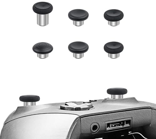 Mcbazel Kit 6 en 1 con Palancas de Metal para Xbox Elite Series 2,6 Palancas Magnéticas para Xbox Elite Series 2, Color Plata