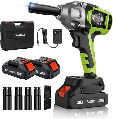 Roleader Cordless Impact Wrench,650Nm 1/2 Brushless Impact Gun,20V Electric Wrench Driver for car Tires,Assembly and Manufacturing Trades