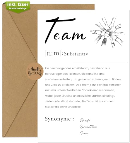 Werfunee - Abschiedskarte Kollegen A6 (mit Umschlag) - Lustige Karte Abschied Kollege - Abschiedsgeschenk Kollegen Jobwechsel - Karte Abschied Kollegin - Ruhestand Karte (Team 12pcs)