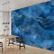 Fototapete 3D Effekt Marmor Abstraktes Muster Blau 350x256 cm Vliestapete Wohnzimmer Schlafzimmer Vlies Tapete Art Wandtapete UV-Beständig Wanddekoration Tapete