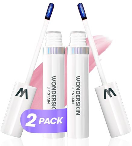 Wonderskin Wonder Blading Lip Stain Peel Off Masque, Paquete De 2 – Tinte De Labios Rosa Mate De Larga Duración, Resistente Al Agua Y A Prueba De Transferencia (Beautiful Masque)
