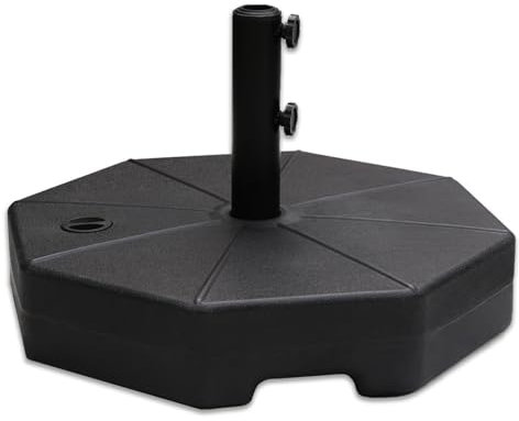 C-Hopetree 51 kg Heavy Duty Water Fillable Base Stand Weight for Garden Parasol Patio Outdoor Market Table Umbrella, Black