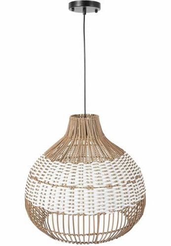 VIVANNO Deckenlampe Deckenleuchte Rattan MEZZORA 45x40 cm bambus natur