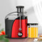 Centrifuga estrattore di succo, 400 W in acciaio inox centrifugo frutta e legumi a 2 velocità, pulizia facile, beccuccio antigoccia, adatto per cucina sala da pranzo (rosso)