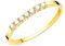 Inmaculada Romero IR Glatter Ring aus 18-karätigem Gold, kombiniert in der Mitte mit 7 Diamanten von 0,022 ct.