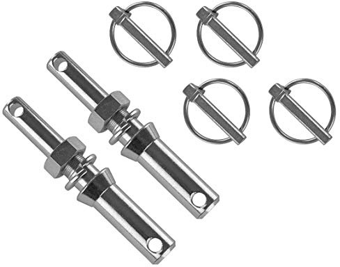 Set 2x Unterlenker Stufenbolzen | Kat 2-1 / 28 - 22 mm | Schaft-Ø 25 mm & 4x Klappsplint | 11x42 mm