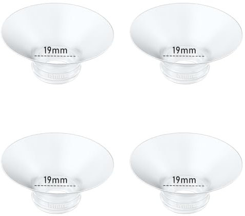 4pcs Flange Insert 19mm Compatible with Compatible with Momcozy M9/M6/M5/S12 Pro/V1 Pro/V8 Pro,for Spectra/Medela/MomMed/eufy/Lansinoh/Elvie Breast Pump,Replace for Momcozy Parts