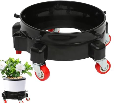 Support De Seau À Roulettes – Support Pivotant, Chariot Amovible | Base De Nettoyage Verrouillable, Support De Bac Compact Pour Le Nettoyage De La Voiture À Domicile, Le Lavage Des Trottoirs, Le Récur