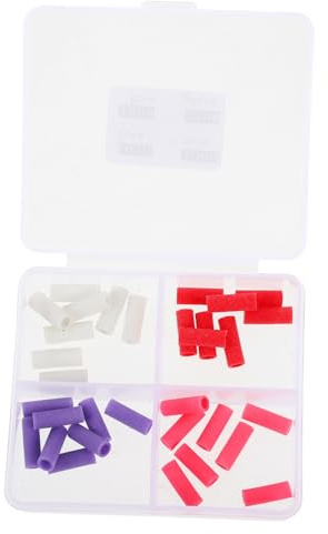 WRITWAA 32 Stück Nagelschleifband aus Kunststoff 3,1mm für Gleichmäßige Nageloberflächen und Schonendes Entfernen von Nagellack Maniküre Zufällige Farbe