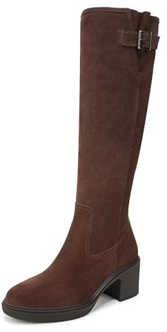 Vionic Womens Sonora Knee High Boots with Arch Support Coffee Brown Suede UK 8 Wide Fit