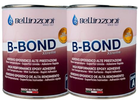 Bellinzoni B-Bond Xtreme Mastice Epossidico Bicomponente 3Kg (1,5+1,5) per Marmo, Pietra, Quarzo, Ceramica