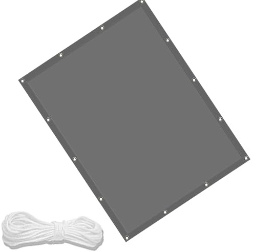 Rechteck Sonnensegel 730 x 790 cm Wasserdicht Quadratisch Sonnenschirm Balkon Uv-Schutz-Polyestergewebe mit Seil Sonnenschutz Markise für Balkon Terrasse Und Garten, Hellgrau